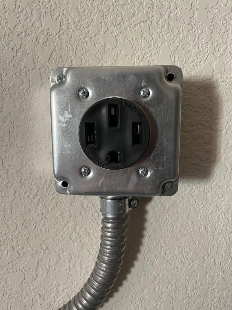 NEMA 14-50 outlet installed for Electrical Panel Upgrade in Ridgecrest